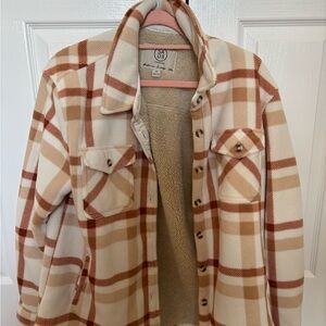 Plaid Button-Up Jacket